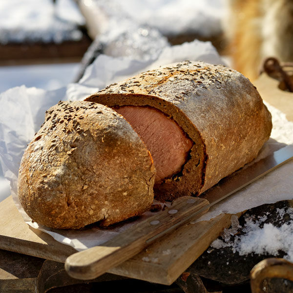 Kassler in knusprigem Brotteig Rezept | Küchengötter