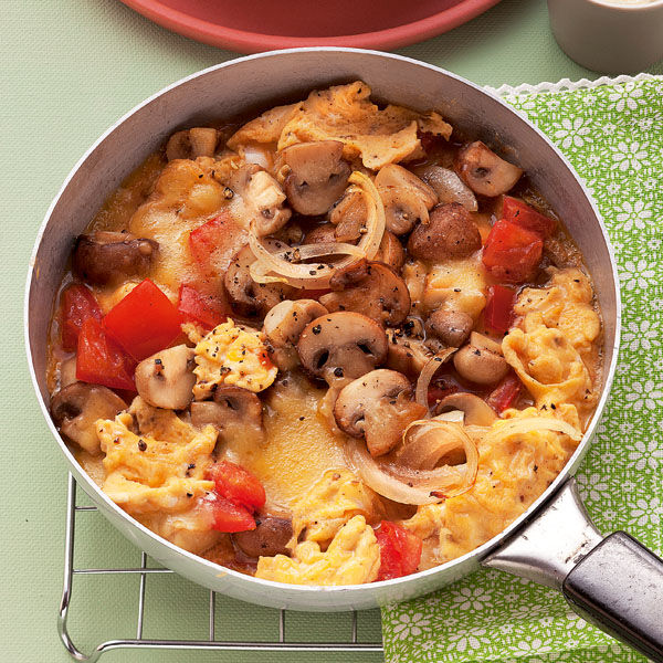 Pilz-Omelett mit Gouda und Tomaten Rezept | Küchengötter