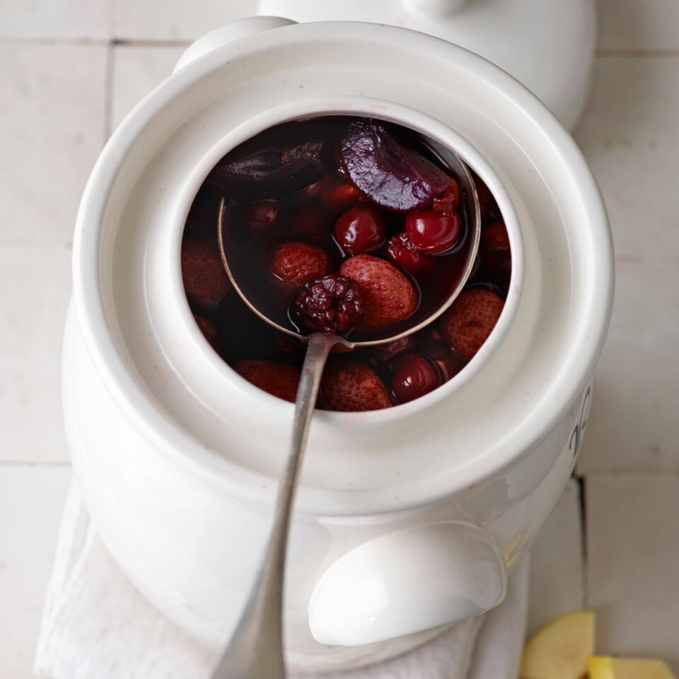 Rumtopf mit Gartenfrüchten Rezept Küchengötter