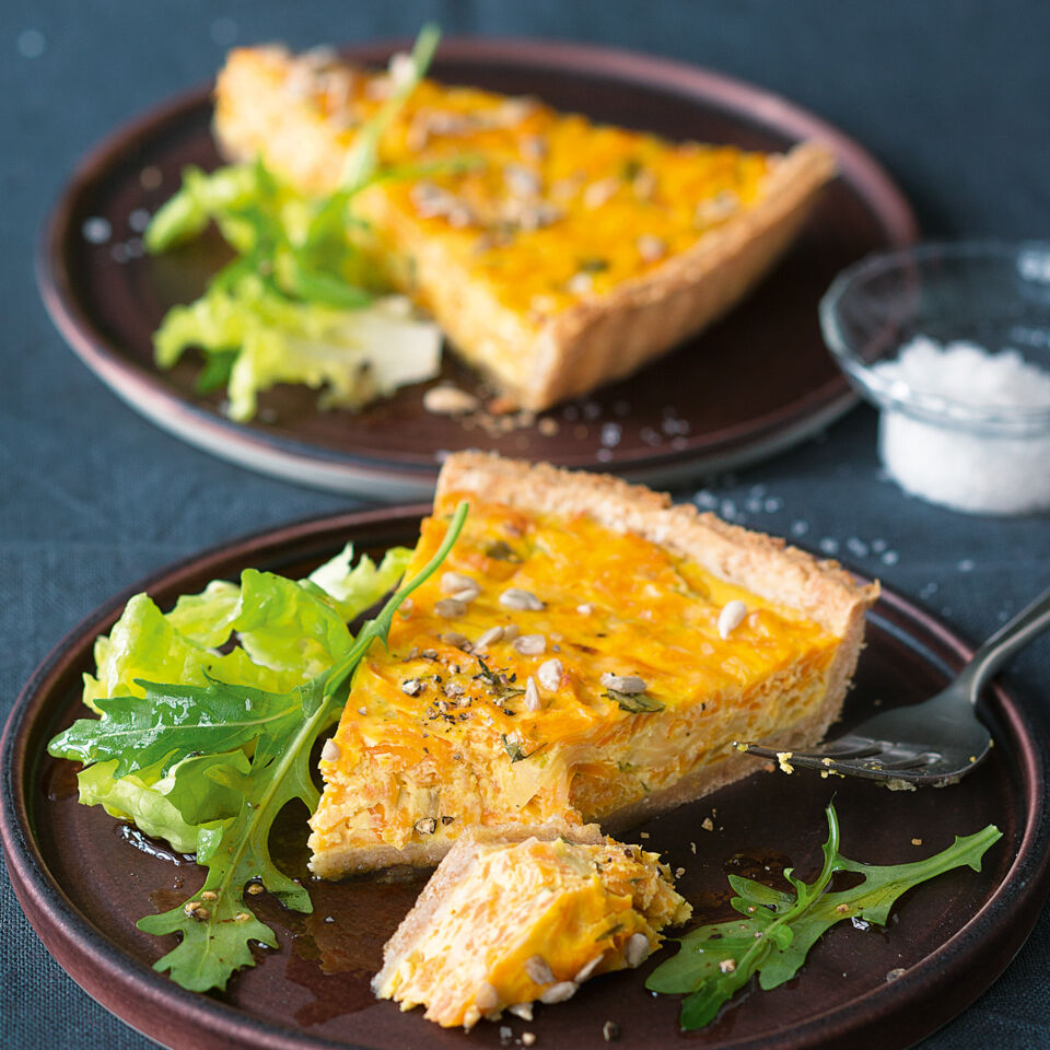 Möhren-Ziegenkäse-Quiche Rezept | Küchengötter Möhren-Ziegenkäse-Quiche Rezept | Küchengötter