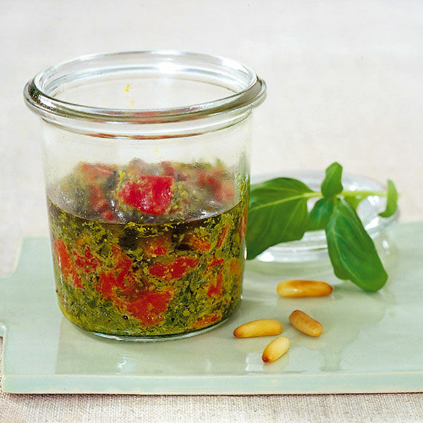 Paprika-Pesto-Sauce Rezept | Küchengötter
