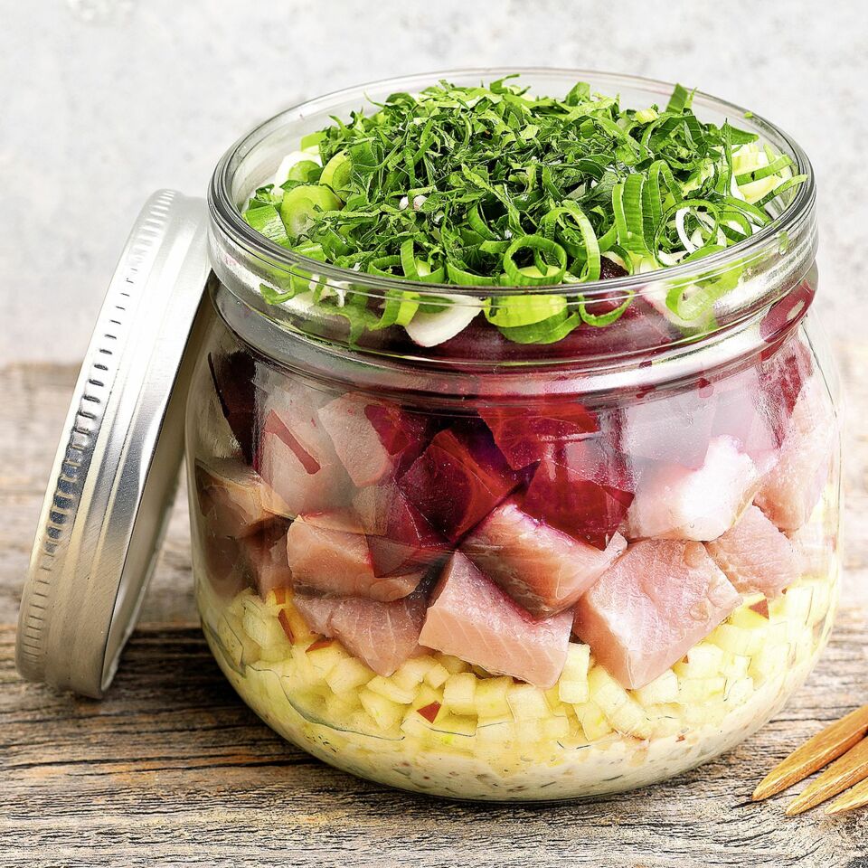Rote-Bete-Matjes-Salat im Glas Rezept | Küchengötter