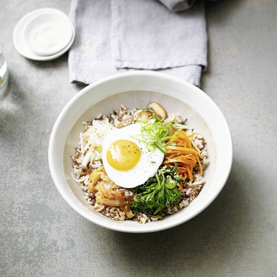 Bibimbap koreanische  Reis Bowl Rezept  K cheng tter