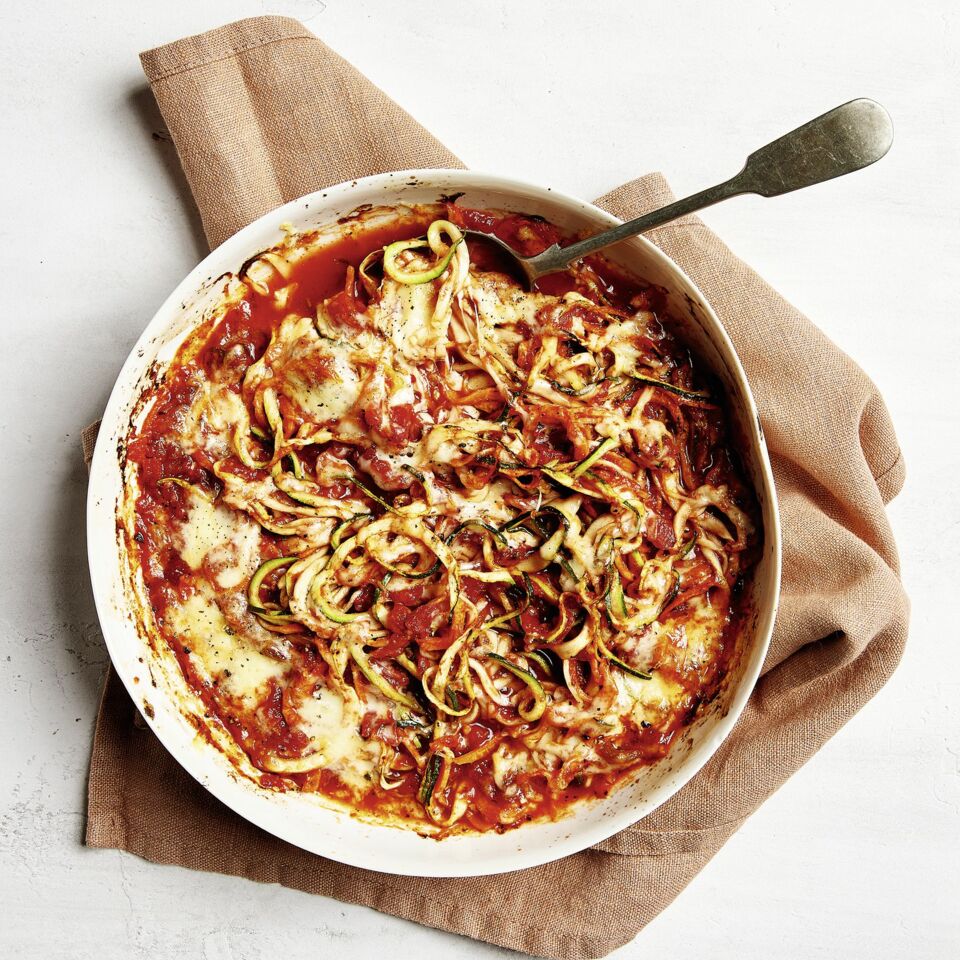 Gemüsenudel Rezept, Gemüsenudel Auflauf-zoodles-lowcarb-low Carb-rezept