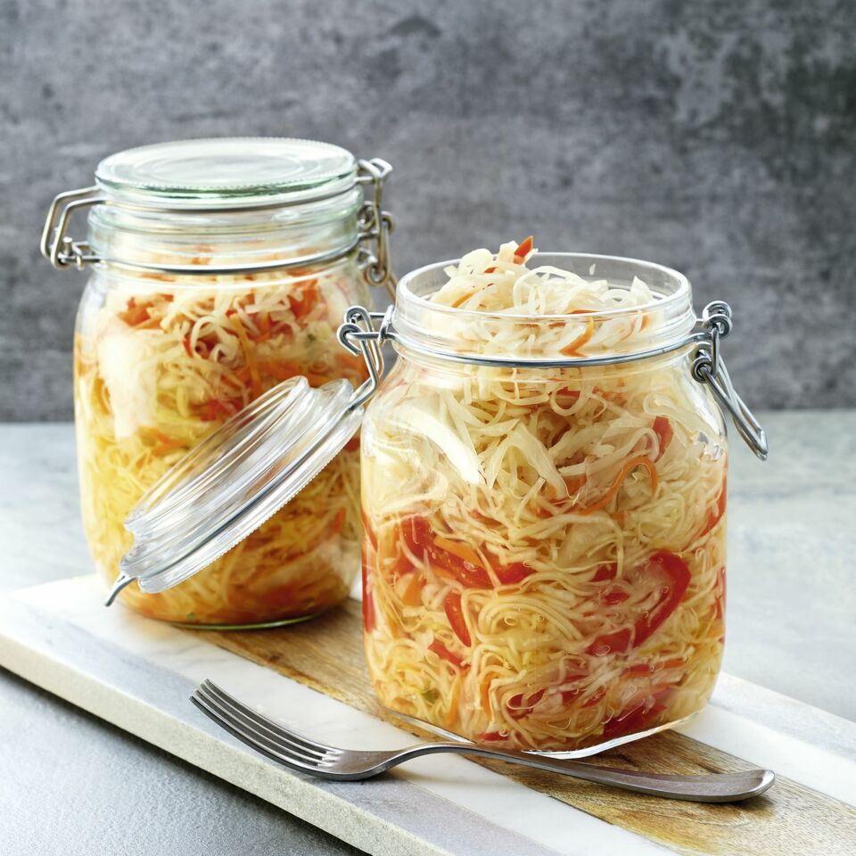 Fermentierter scharfer Krautsalat Rezept | Küchengötter Fermentierter scharfer Krautsalat Rezept | Küchengötter