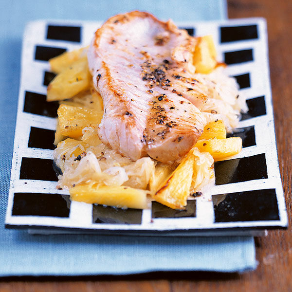 Rotbarsch mit Ananaskraut