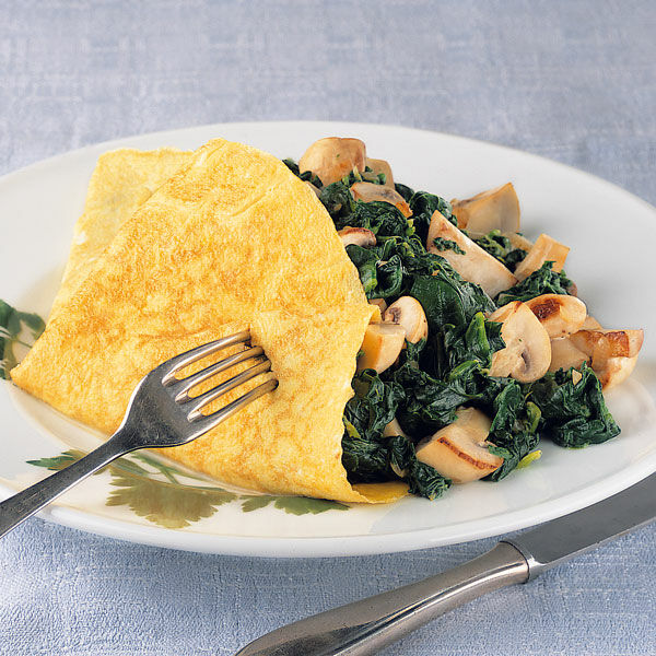 Pilz-Spinat-Omelette Rezept | Küchengötter