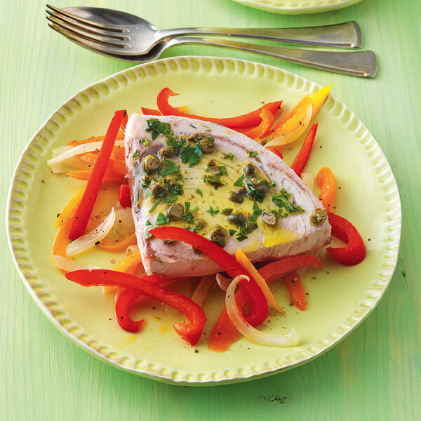 Schwertfisch mit Vinaigrette Rezept | Küchengötter Schwertfisch mit Vinaigrette Rezept | Küchengötter