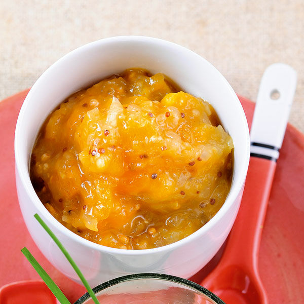 Aprikosensenf mit frischem Ingwer Rezept | Küchengötter Aprikosensenf mit frischem Ingwer Rezept | Küchengötter