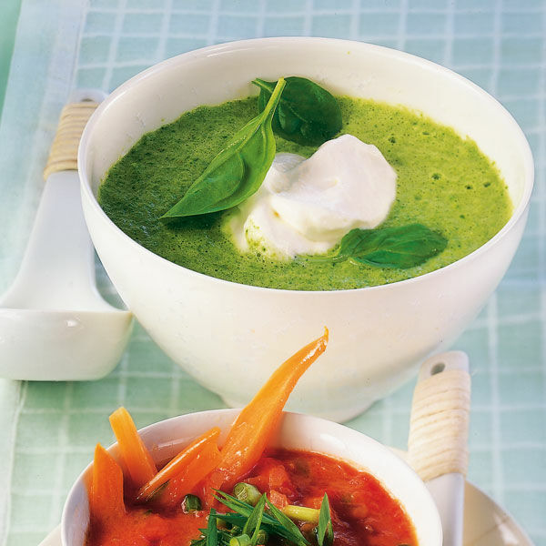 Spinatcremesuppe mit Kokosmilch Rezept | Küchengötter