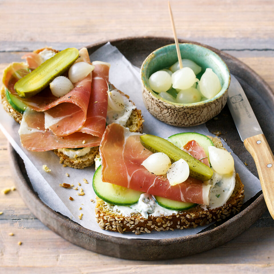 Eiweißbrote mit Schinken Rezept | Küchengötter