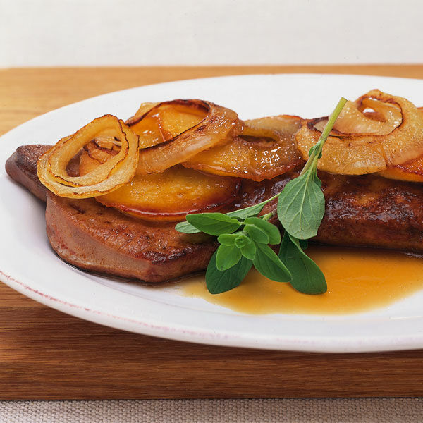 Gebratene Leber mit glasierten Äpfeln Rezept | Küchengötter Gebratene Leber mit glasierten Äpfeln Rezept | Küchengötter