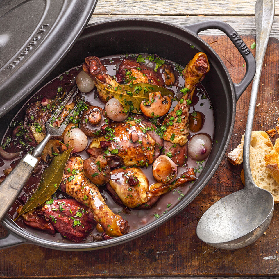 Coq au vin - französischer Eintopf | Küchengötter