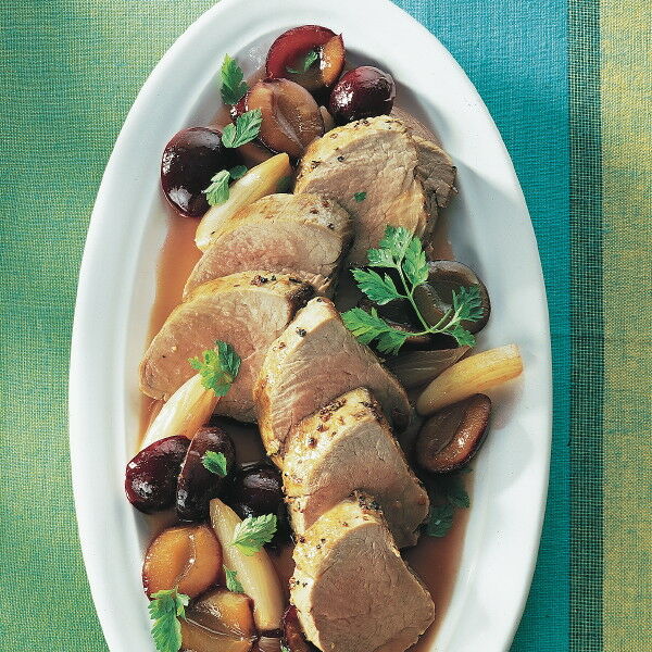 Schweinefilet mit Pflaumen Rezept | Küchengötter Schweinefilet mit Pflaumen Rezept | Küchengötter
