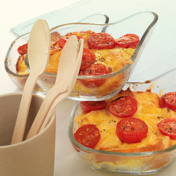 Brotauflauf mit Tomaten Rezept | Küchengötter