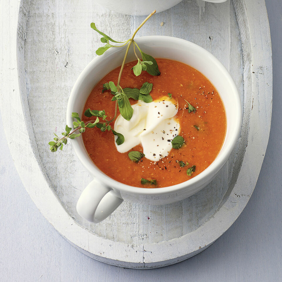 Rote Linsen-Paprika-Suppe