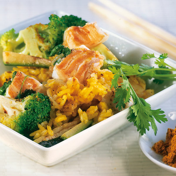 Gelber Reis mit Fisch Rezept | Küchengötter