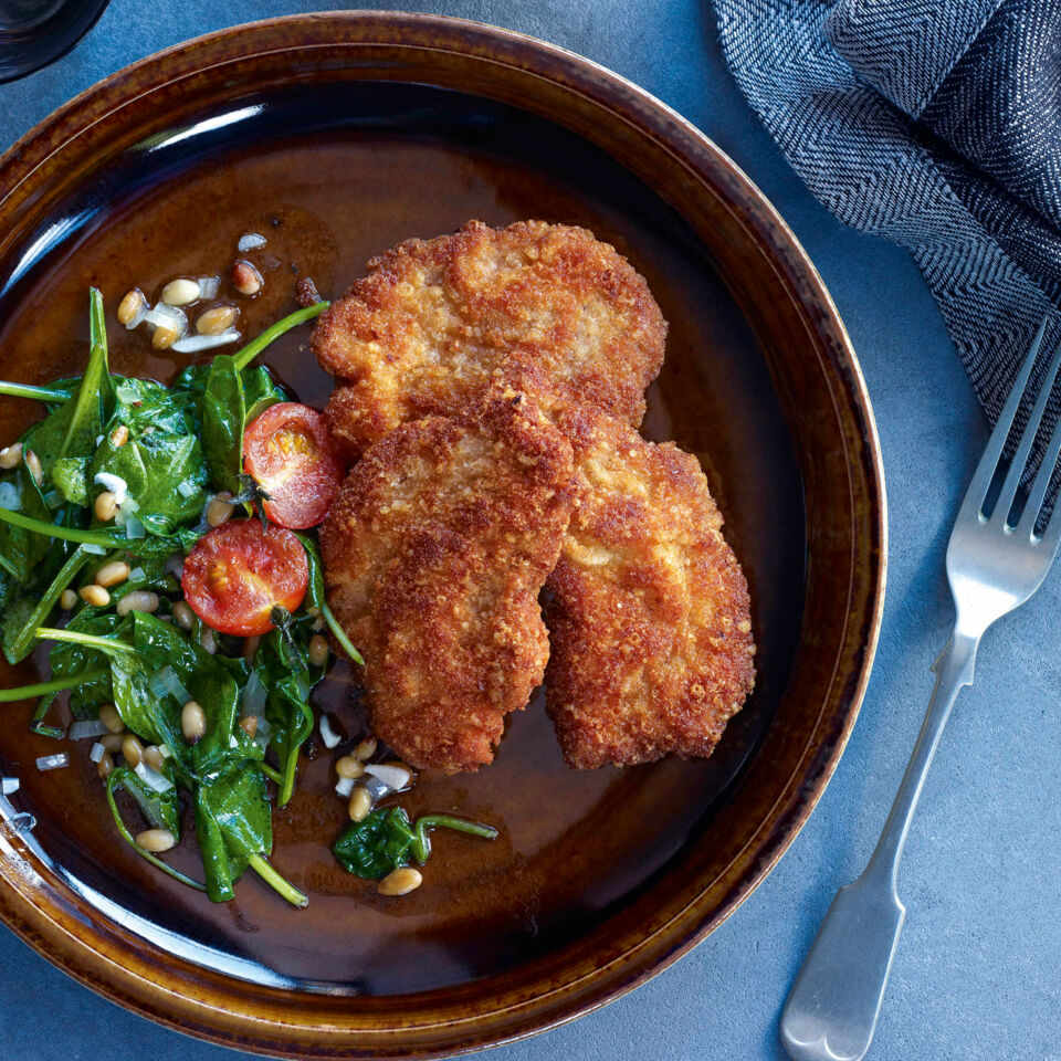 Parmesan-Medaillons Florentiner Art Rezept | Küchengötter Parmesan-Medaillons Florentiner Art Rezept | Küchengötter