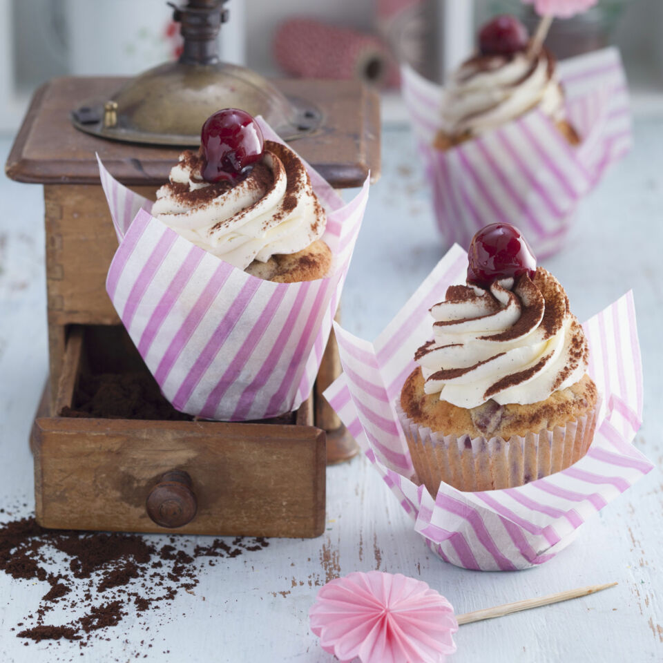 Tiramisu-Kirsch-Cupcakes