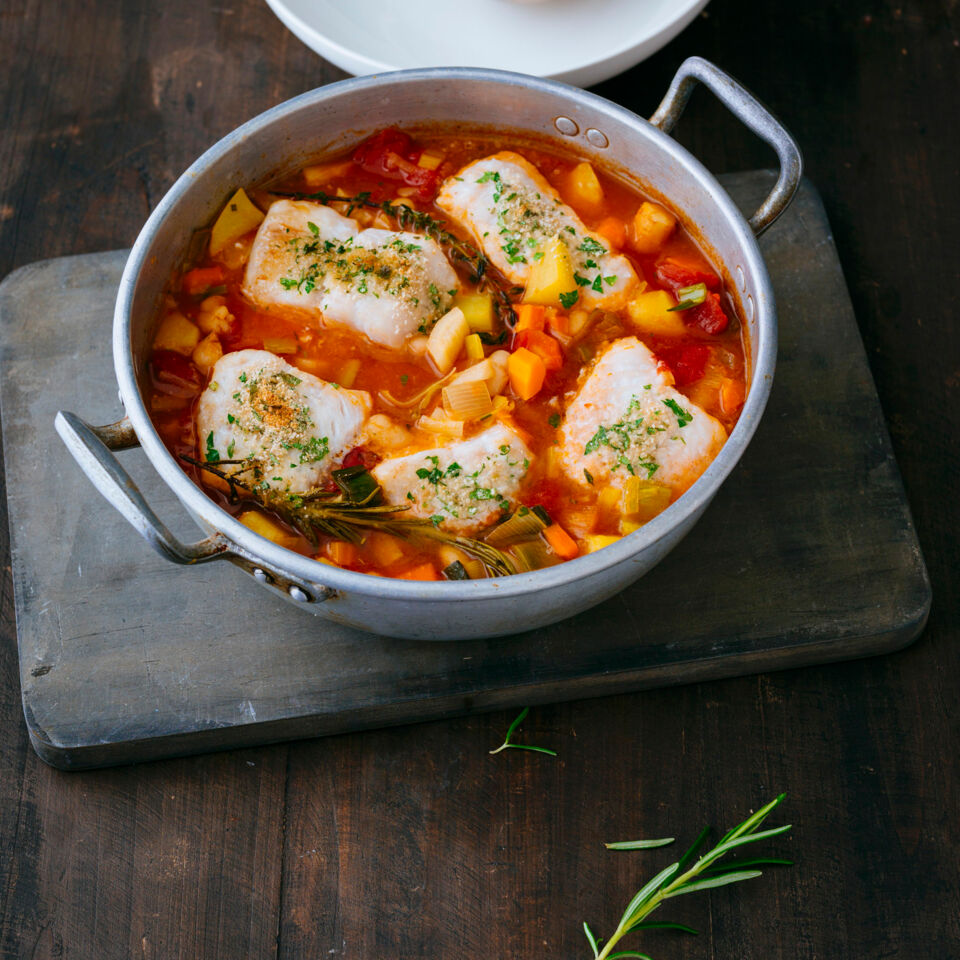 Cassoulet mit Rotbarsch Rezept (glutenfrei) | Küchengötter Cassoulet mit Rotbarsch Rezept (glutenfrei) | Küchengötter